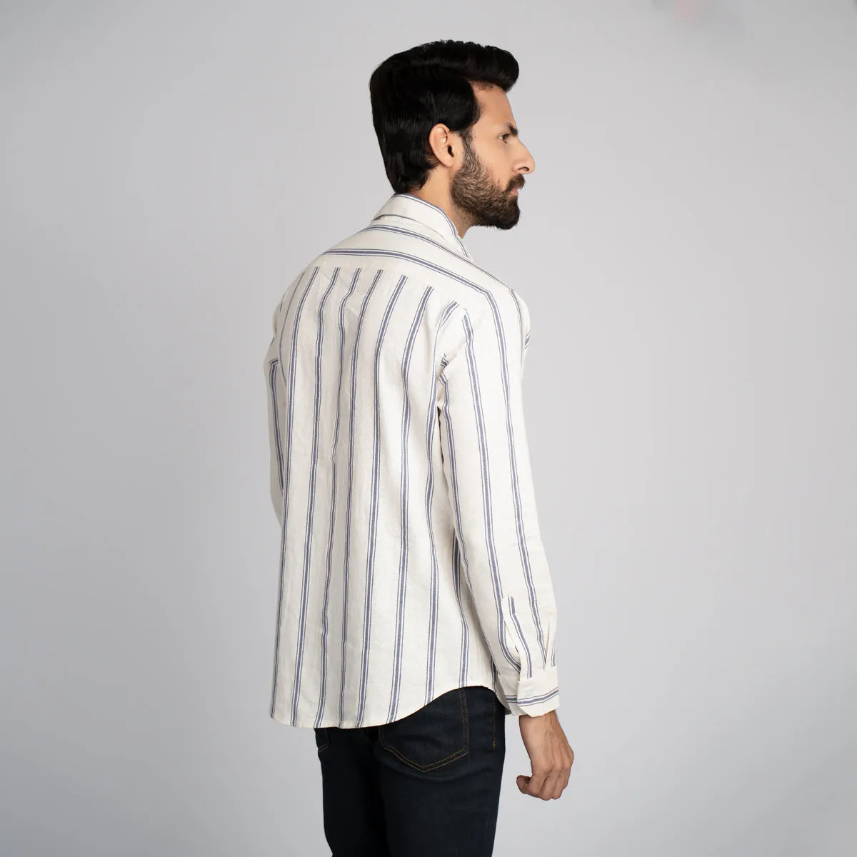 Irish Linen Plain Slim Shirt - HSSM3230008