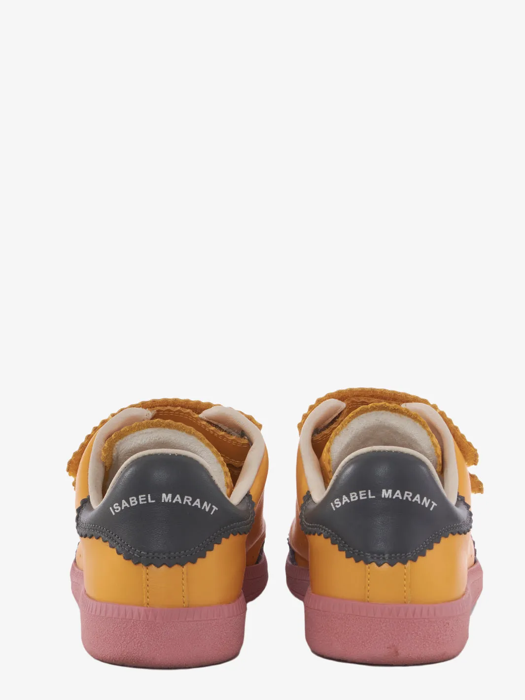 Isabel Marant sneakers in yellow leather with pink sole