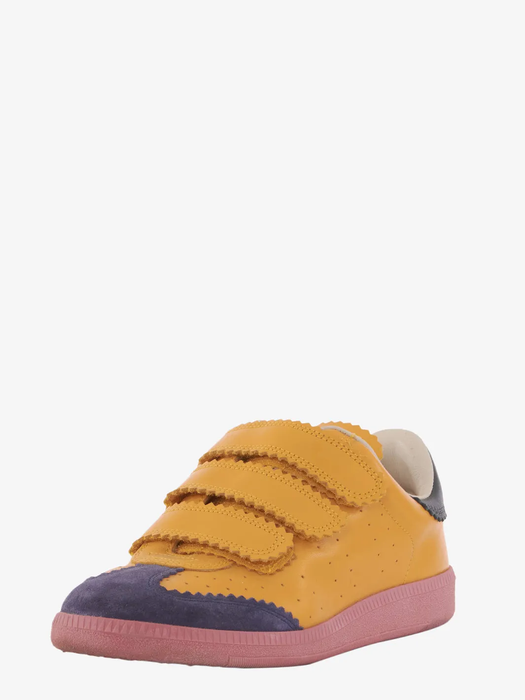 Isabel Marant sneakers in yellow leather with pink sole