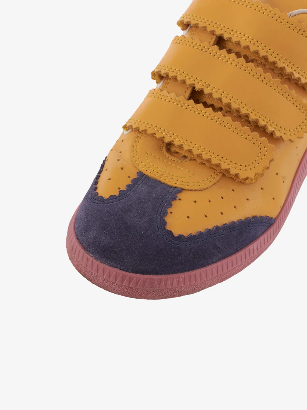 Isabel Marant sneakers in yellow leather with pink sole