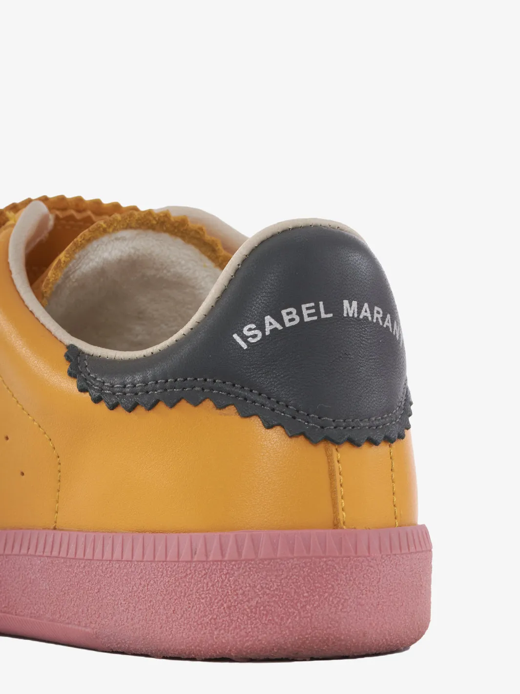 Isabel Marant sneakers in yellow leather with pink sole