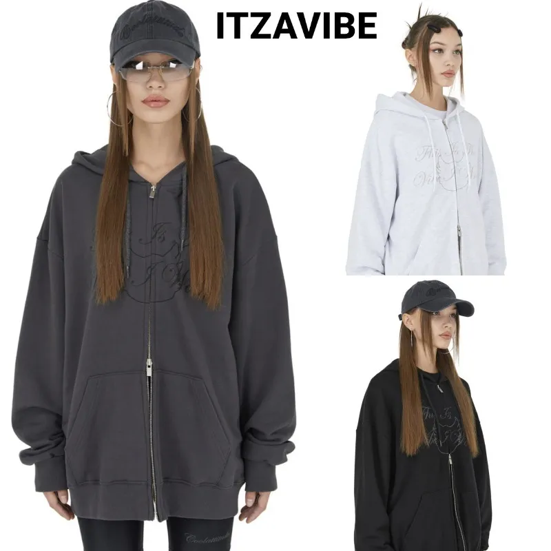 ITZAVIBE  |Street Style Cotton Logo Hoodies & Sweatshirts