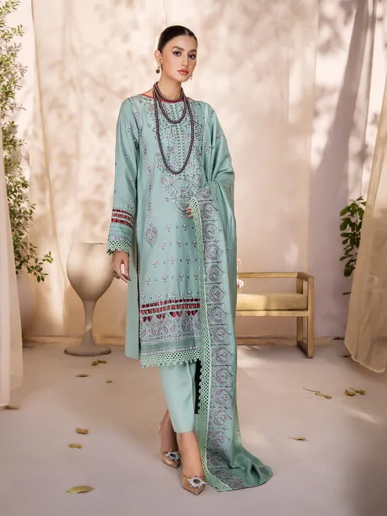 Jahan-e-Sukhan by Humdum Embroidered Peach Unstitched 3Pc Suit D-07