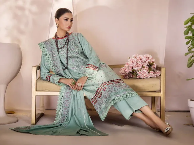 Jahan-e-Sukhan by Humdum Embroidered Peach Unstitched 3Pc Suit D-07