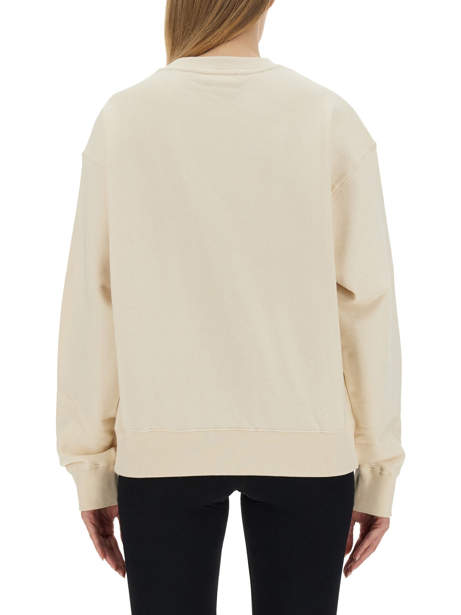 JIL SANDER    COTTON SWEATSHIRT WITH LOGO PATCH