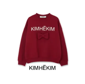 KIMHEKIM  |Crew Neck Long Sleeves Cotton Logo Hoodies & Sweatshirts