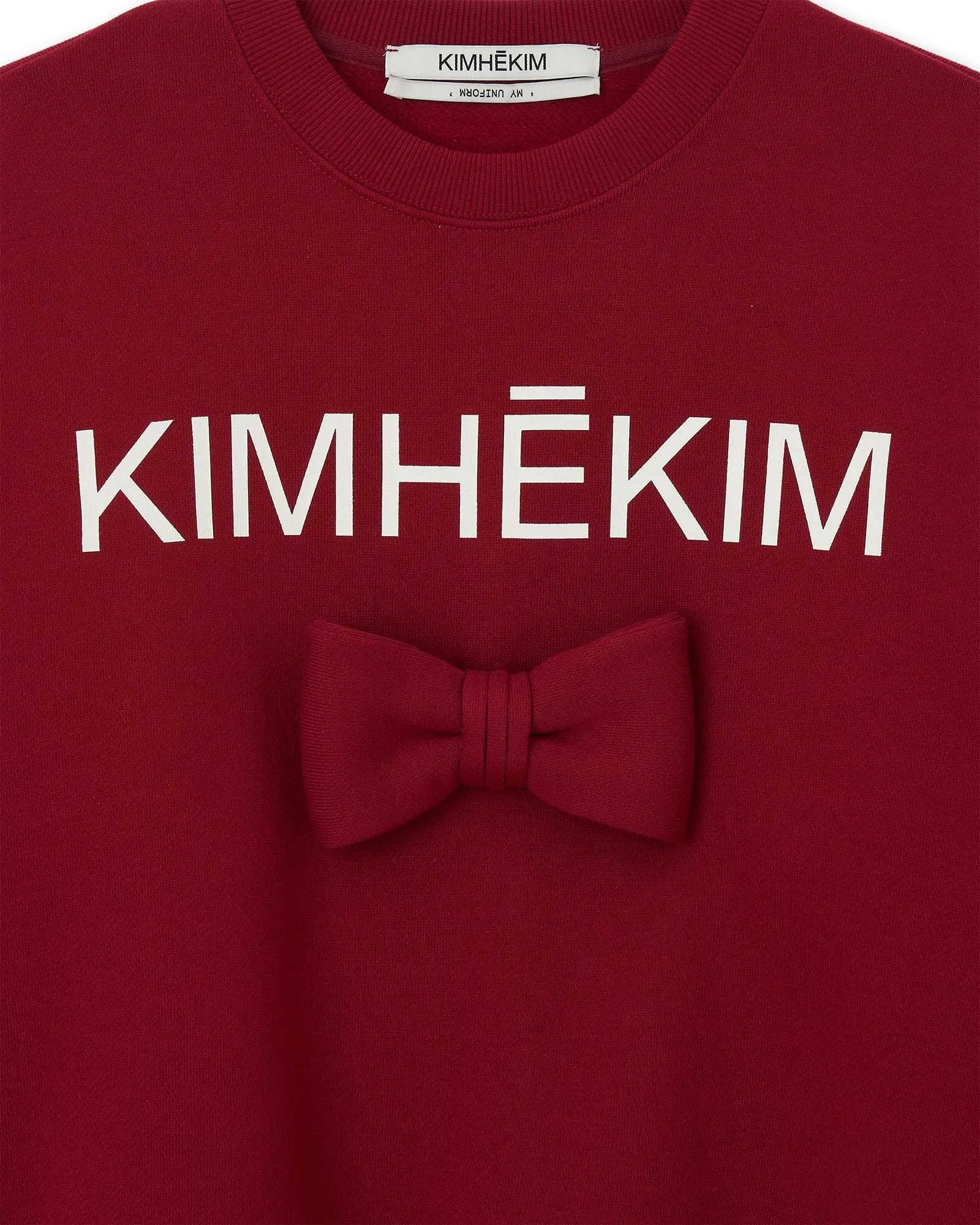 KIMHEKIM  |Crew Neck Long Sleeves Cotton Logo Hoodies & Sweatshirts