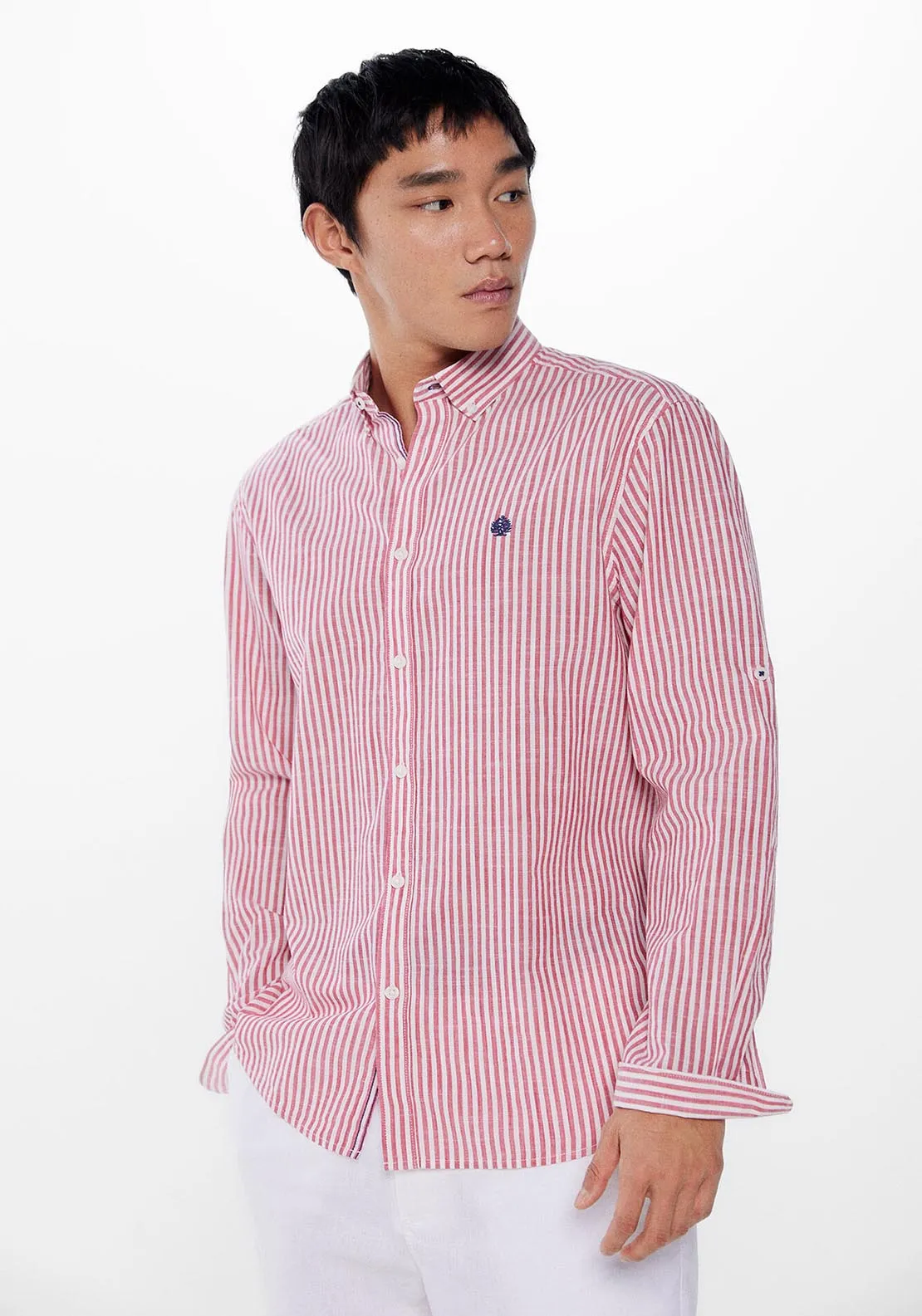 Long Sleeve Stripe Shirt - Red