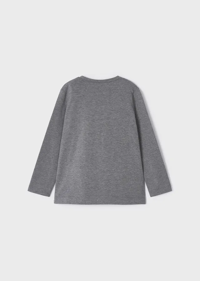 L/s t-shirt for girl - Steel