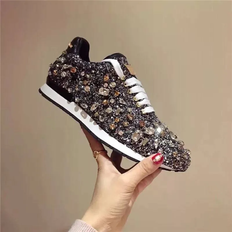 Luxury Glam Crystallized Sparkly Sneakers