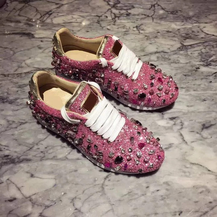 Luxury Glam Crystallized Sparkly Sneakers