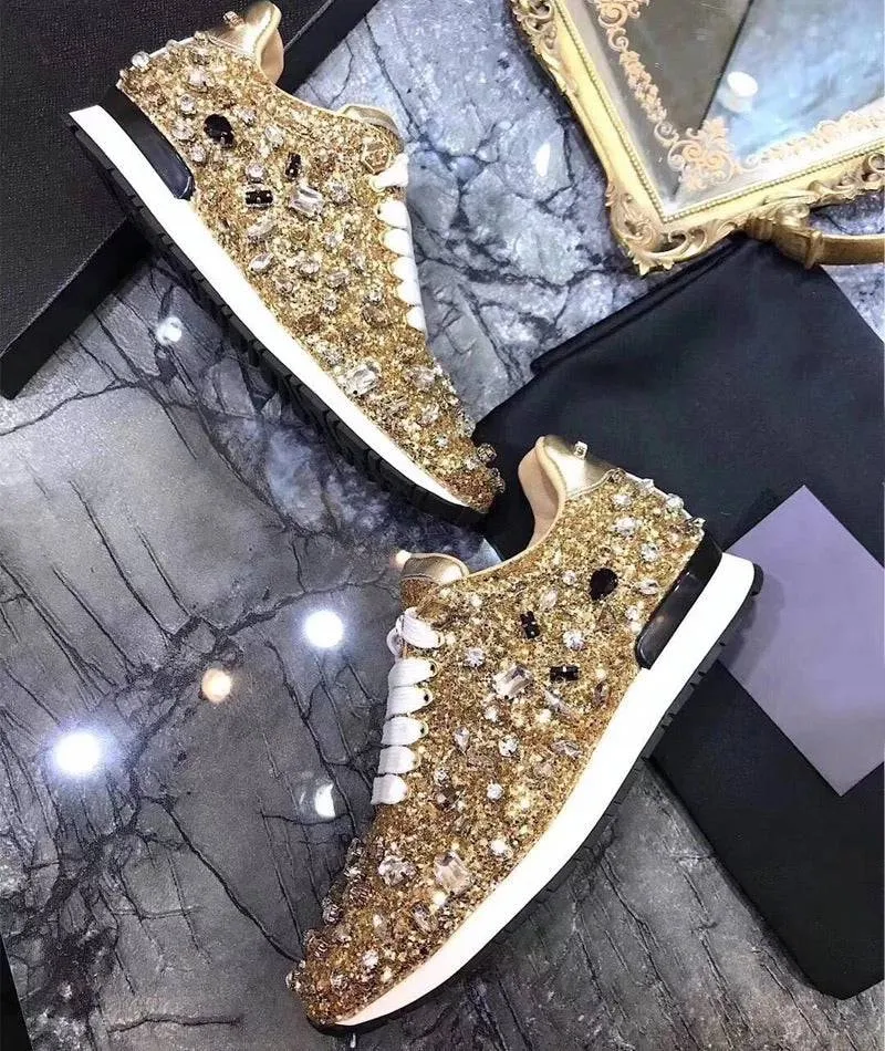 Luxury Glam Crystallized Sparkly Sneakers