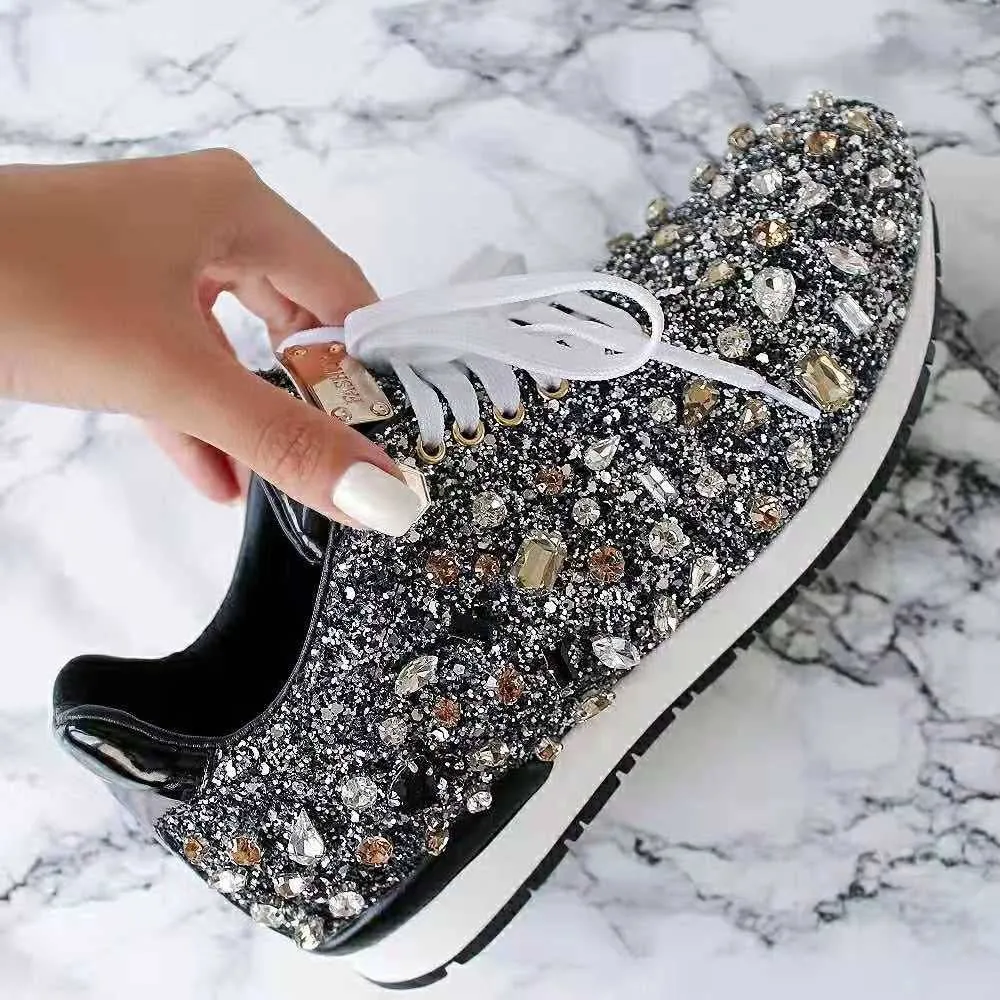 Luxury Glam Crystallized Sparkly Sneakers