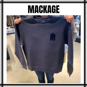 Mackage  |Unisex Long Sleeves Plain Logo Hoodies & Sweatshirts