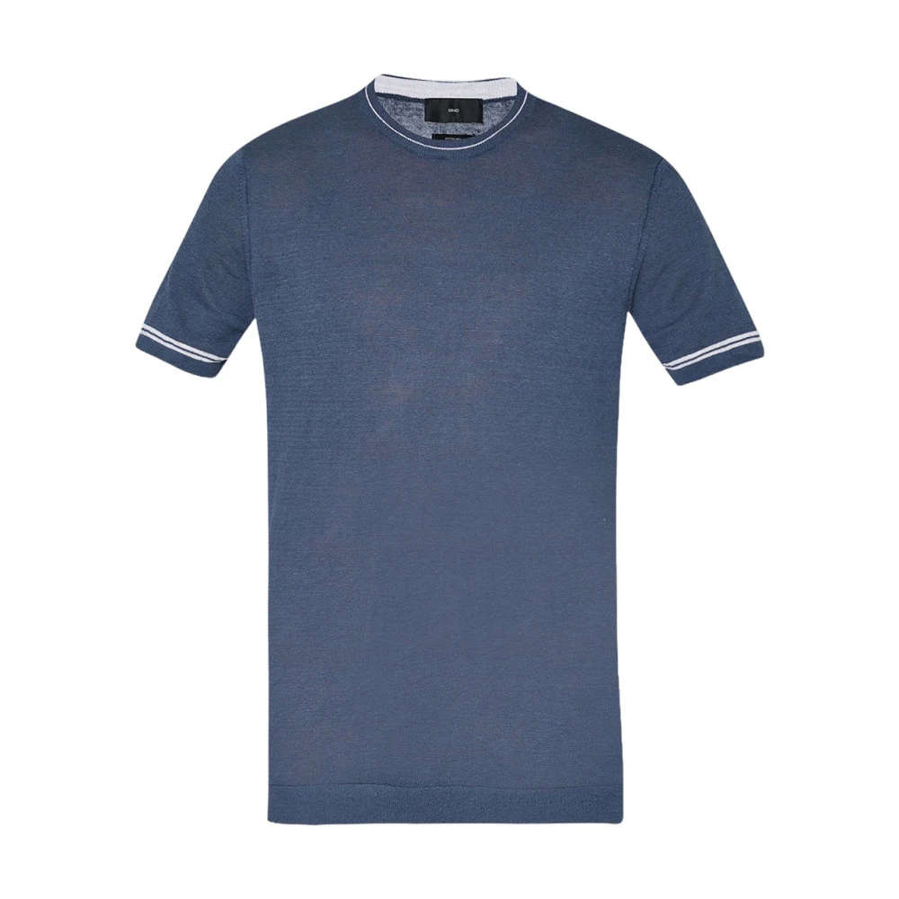 Maglione Blu Uomo Lino Cotone