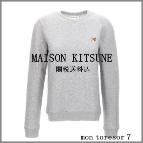 MAISON KITSUNE  |Plain Cotton Logo Hoodies & Sweatshirts