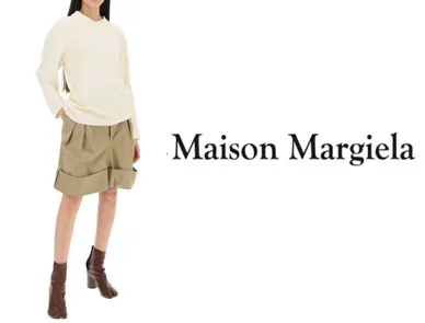 Maison Margiela  |Long Sleeves Plain Cotton Logo Hoodies & Sweatshirts