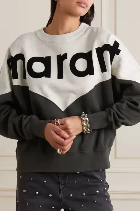 Marant  |U-Neck Long Sleeves Cotton Logo Hoodies & Sweatshirts