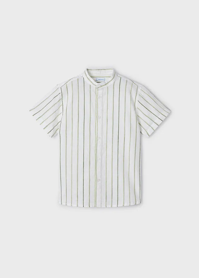 Mayoral Stripes s/s shirt for boy - Green