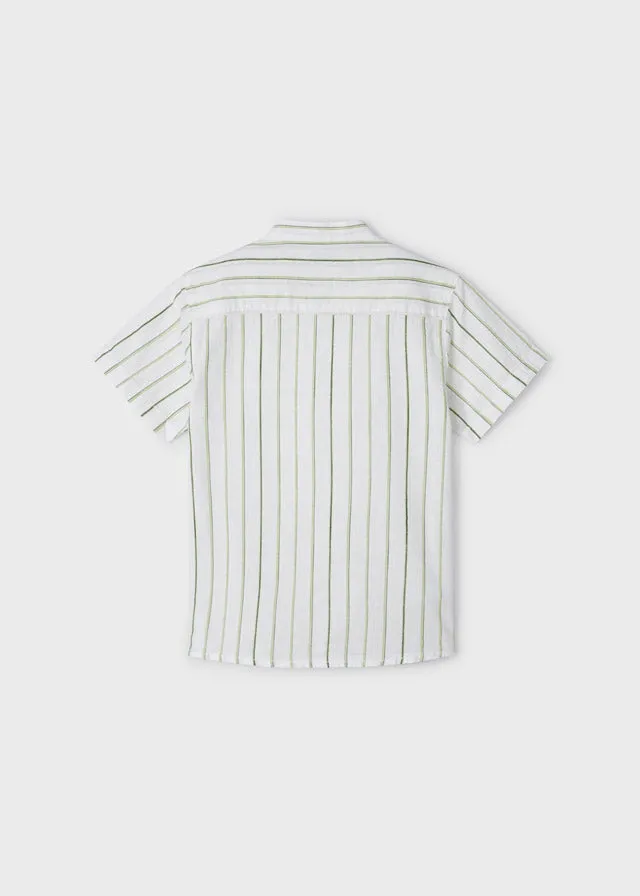 Mayoral Stripes s/s shirt for boy - Green