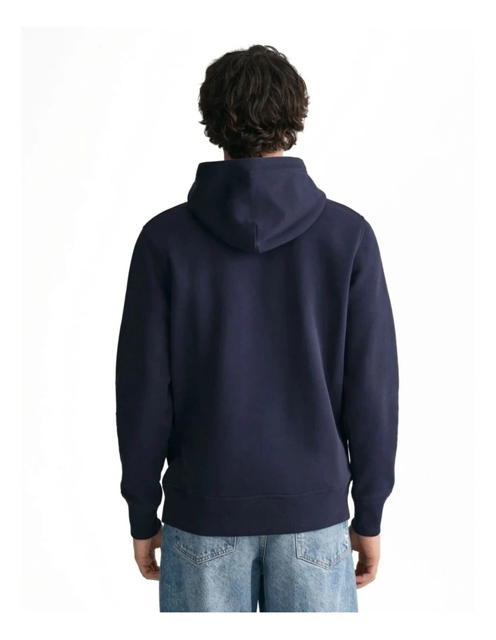 Medium Archive Shield Hoodie in Evening Blue