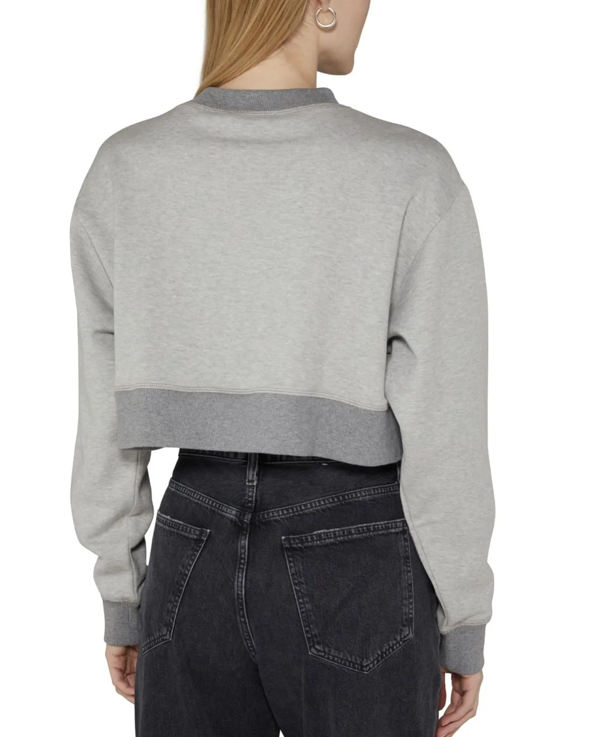 MiuMiu  |Crew Neck Long Sleeves Cotton Logo Hoodies & Sweatshirts