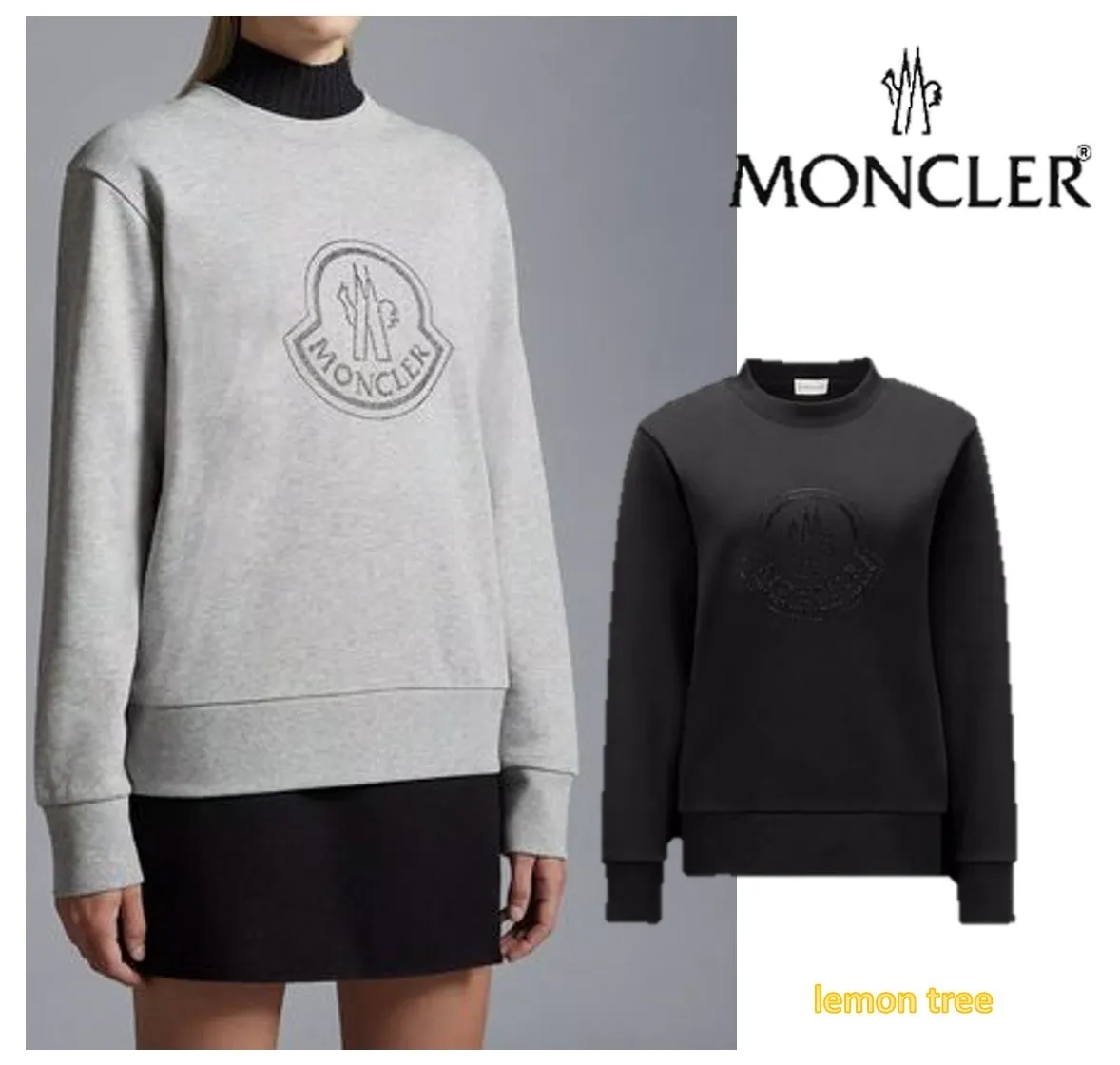 MONCLER  |Crew Neck Long Sleeves Cotton Logo FX Advantage / Exclusive