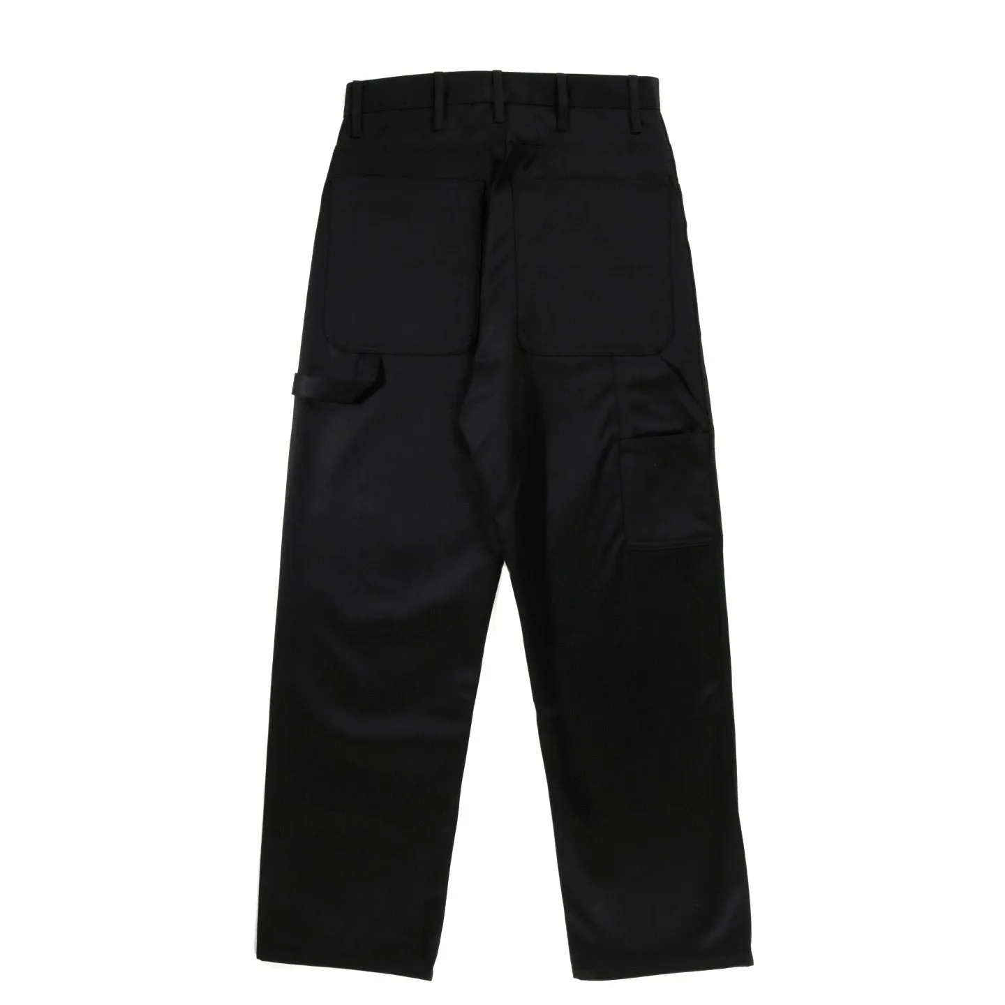 MONITALY DROP CROTCH PAINTER PANTS VANCLOTH SATEEN BLACK