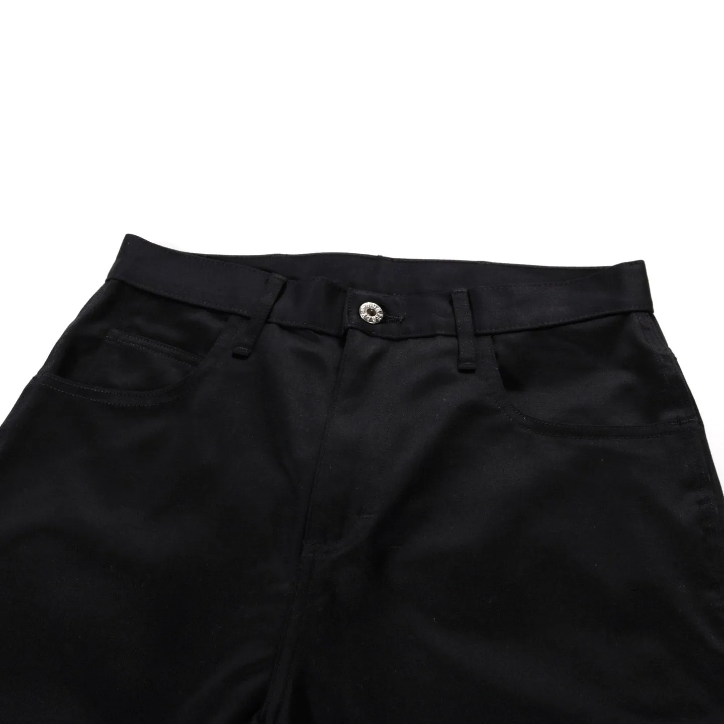 MONITALY DROP CROTCH PAINTER PANTS VANCLOTH SATEEN BLACK