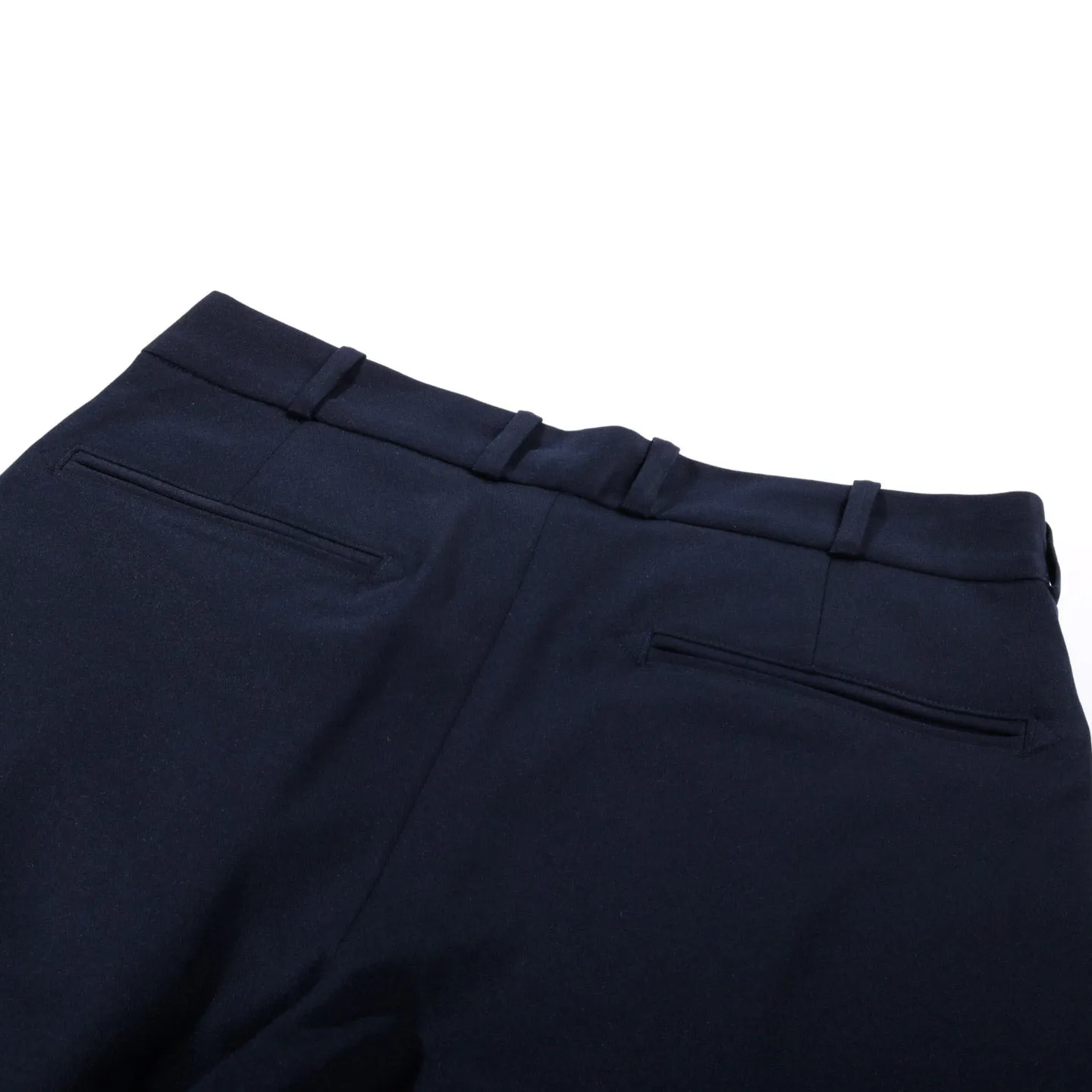 MONITALY TRIPLE TUCK WIDE PANTS NOVA STRETCH NAVY