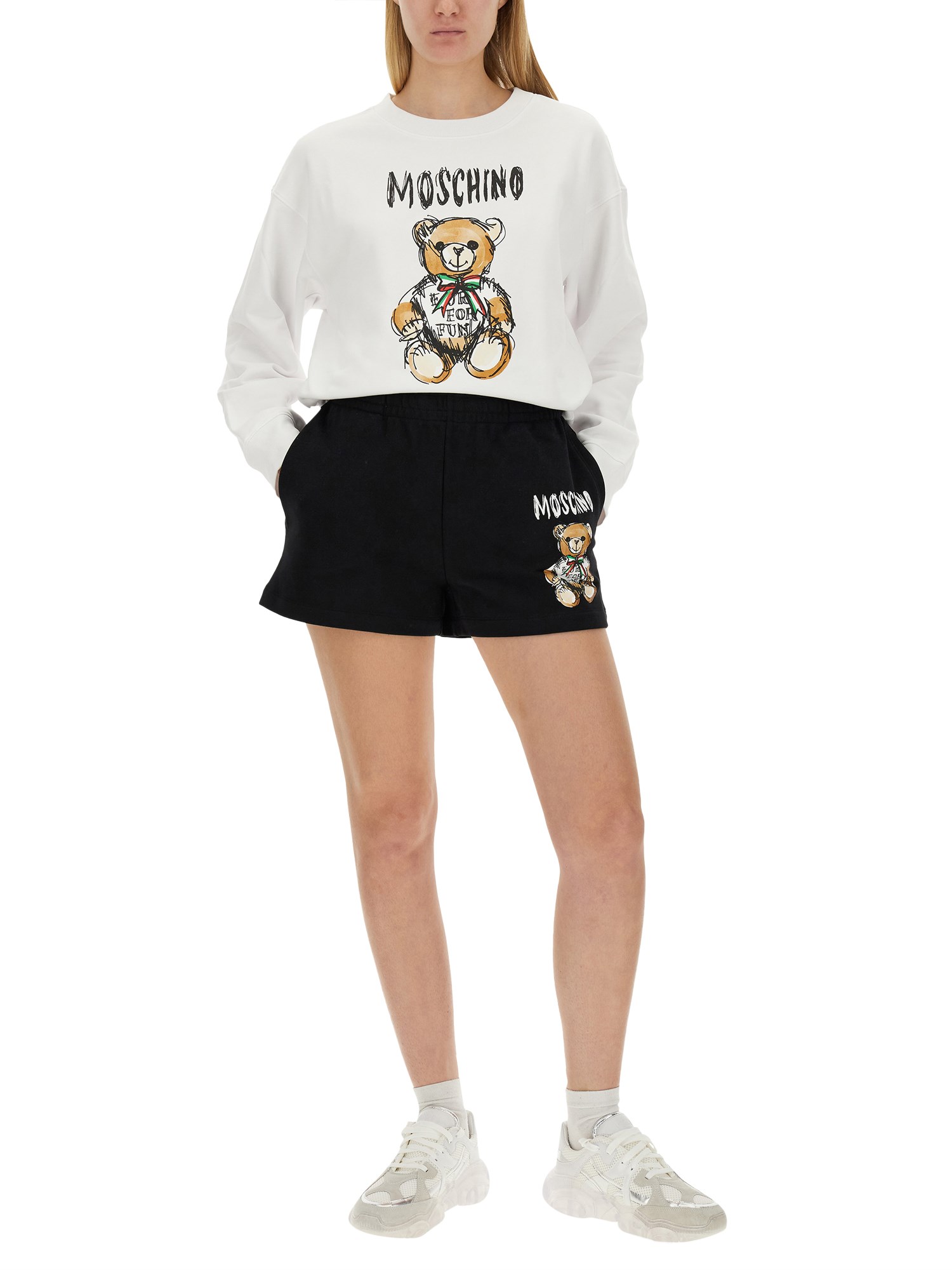 MOSCHINO    COTTON SWEATSHIRT WITH LOGO