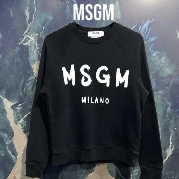 MSGM  |Street Style Cotton Logo Hoodies & Sweatshirts