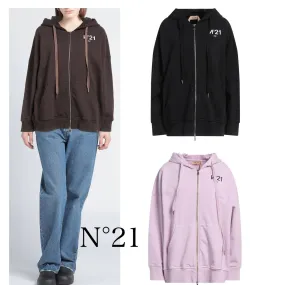 N21 numero ventuno  |Sweat Long Sleeves Cotton Logo Hoodies & Sweatshirts