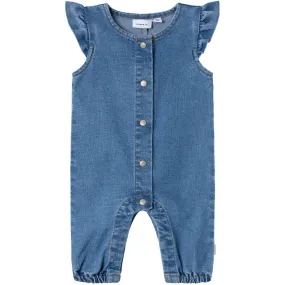 Name It Medium Blue Denim Lola Frill Denim Suit