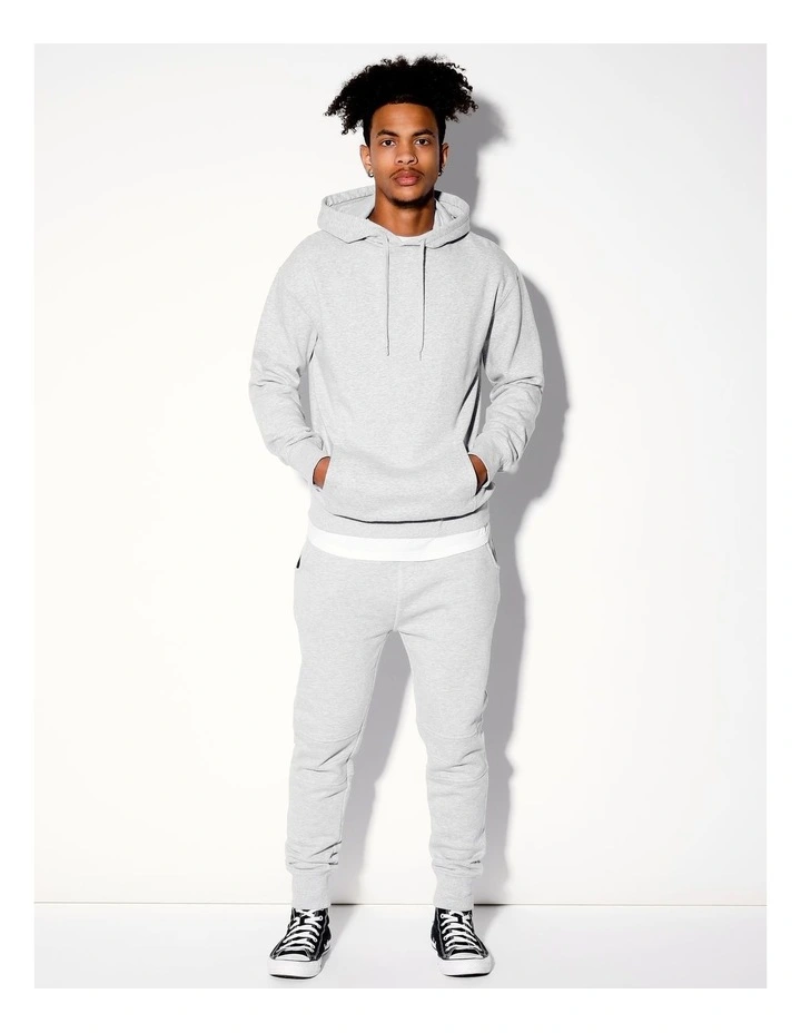 Nathan Pull Over Hoodie in Grey