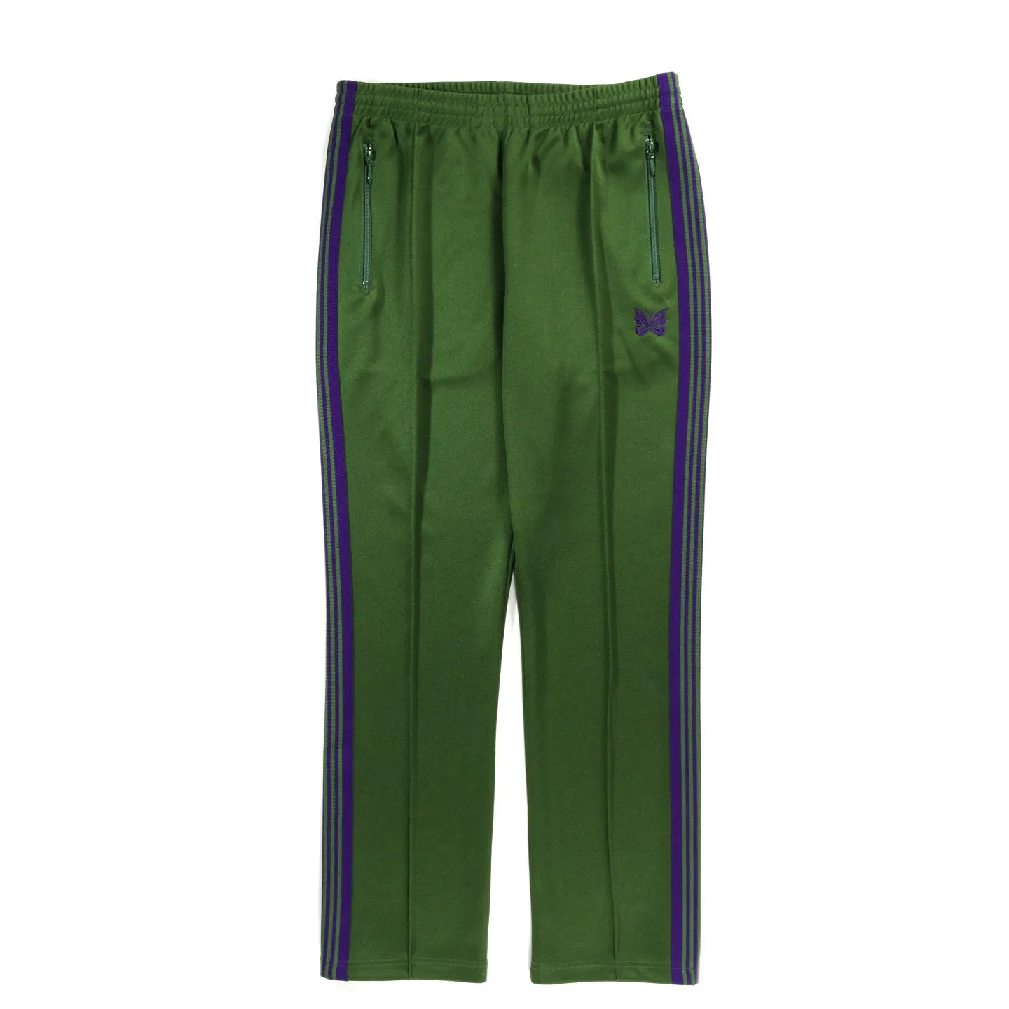 NEEDLES NARROW TRACK PANT POLY SMOOTH IVY GREEN