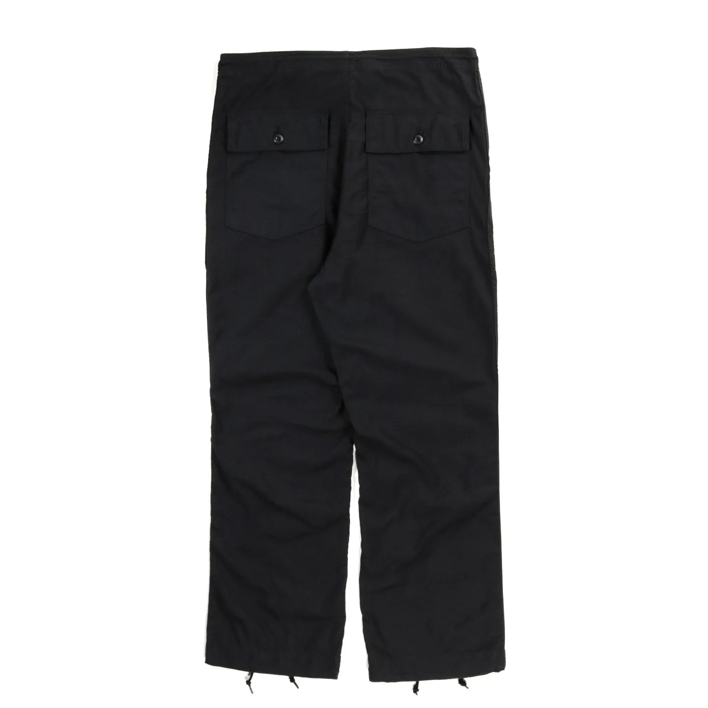 NEEDLES STRING FATIGUE PANT BACK SATEEN BLACK