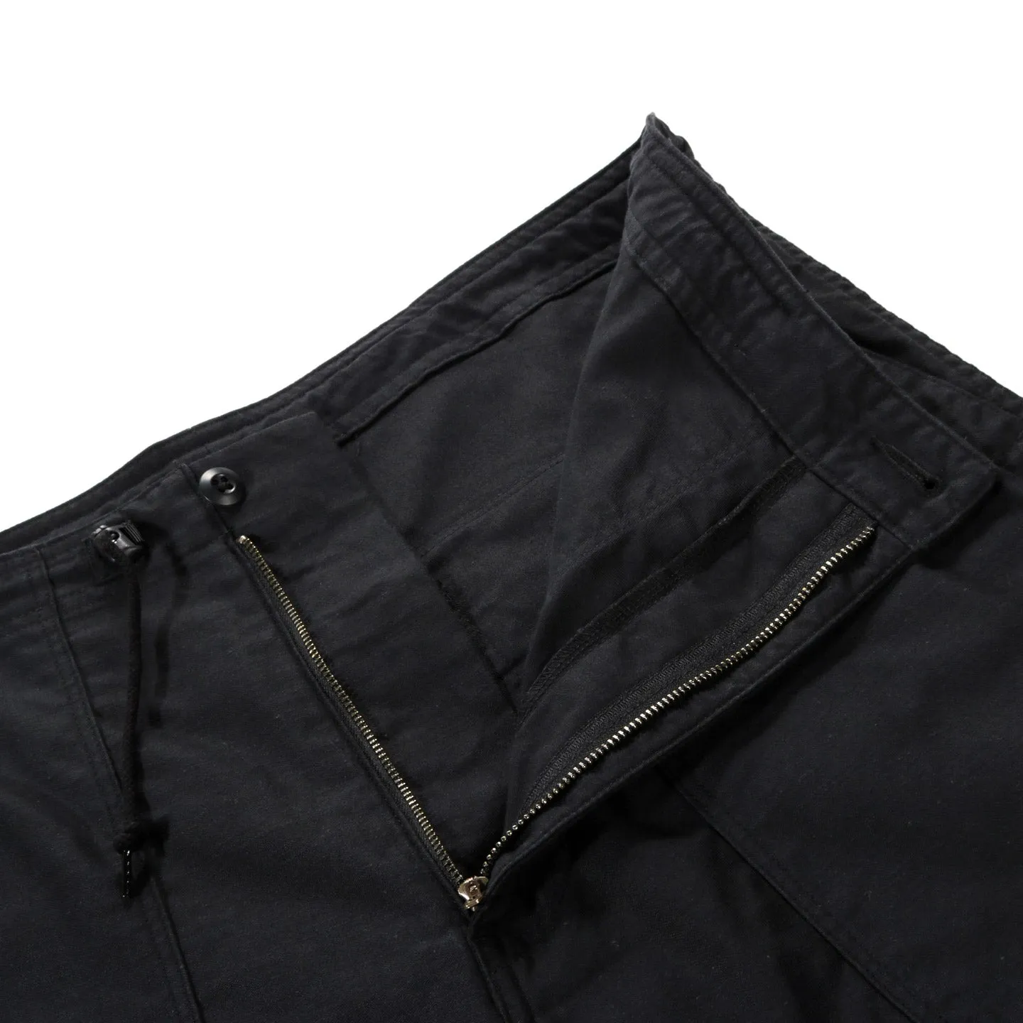 NEEDLES STRING FATIGUE PANT BACK SATEEN BLACK