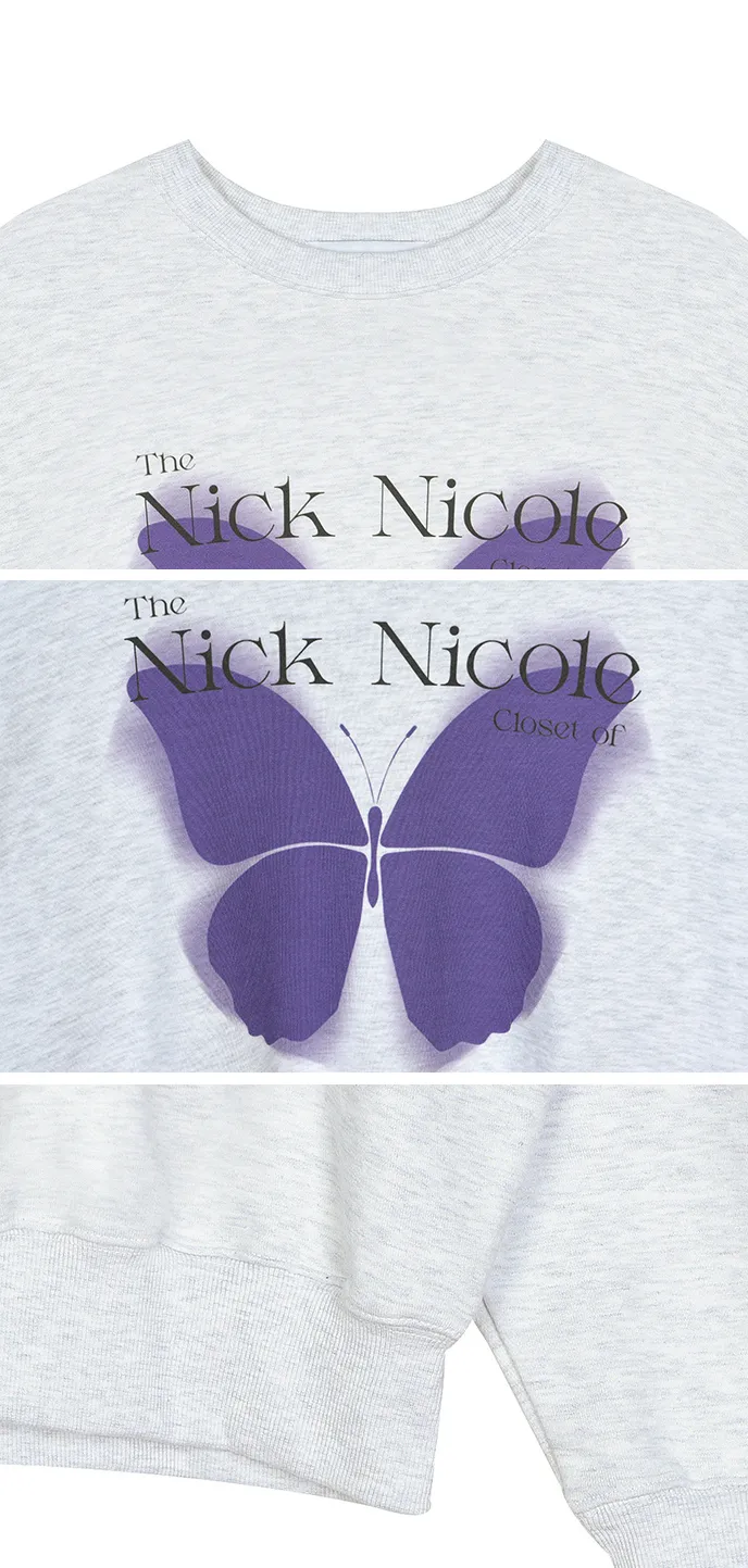 NICK&NICOLE  |U-Neck Long Sleeves Hoodies & Sweatshirts