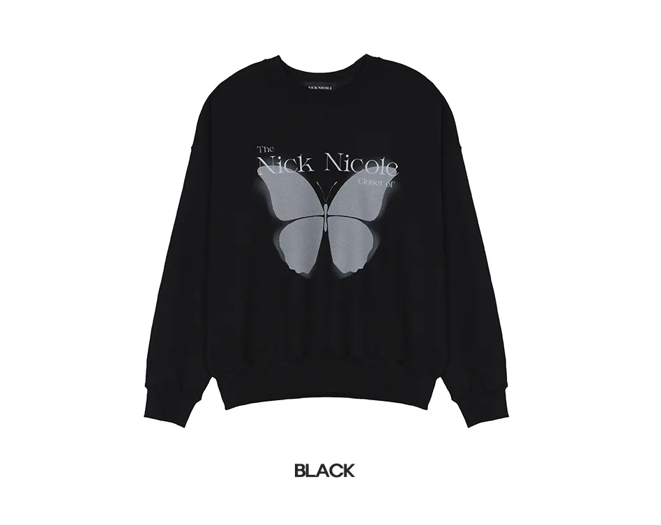 NICK&NICOLE  |U-Neck Long Sleeves Hoodies & Sweatshirts