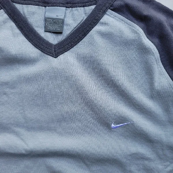 Nike - Blue V-Neck Tee