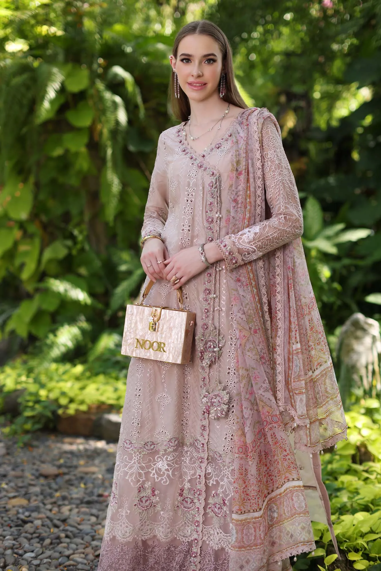 Noor by Saadia Asad Luxury Chikankari Lawn Unstitched 3Pc Suit D-03A