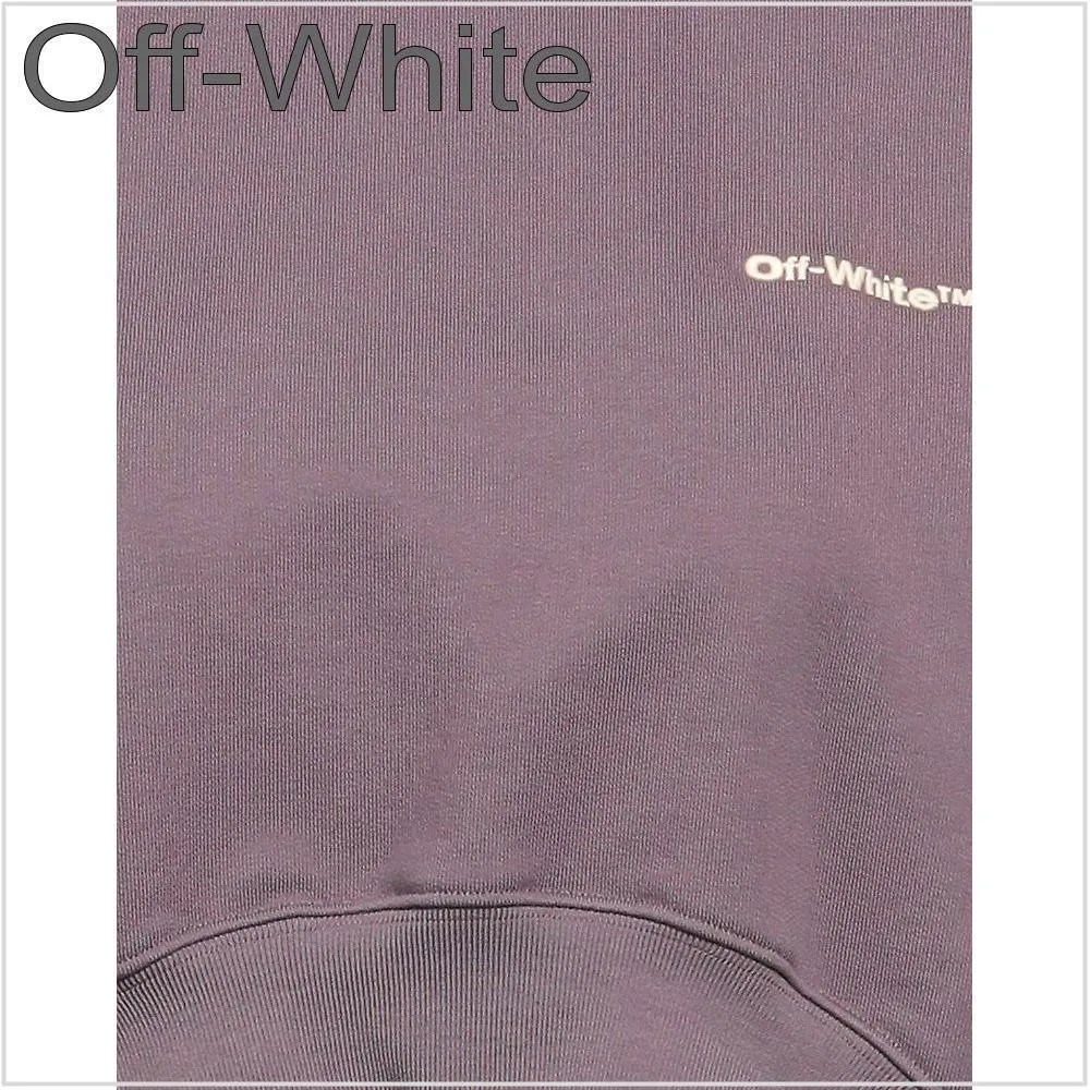 Off-White  |Long Sleeves Plain Cotton Logo Hoodies & Sweatshirts