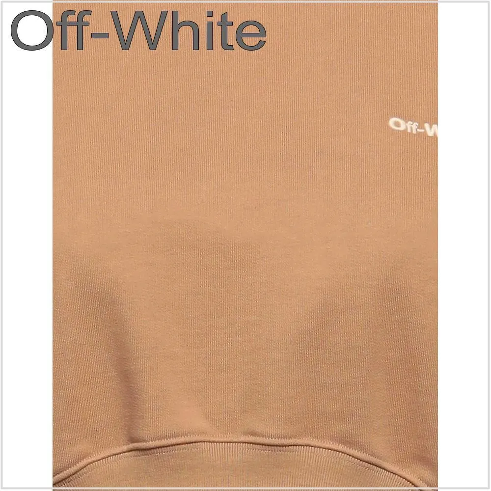 Off-White  |Long Sleeves Plain Cotton Logo Hoodies & Sweatshirts