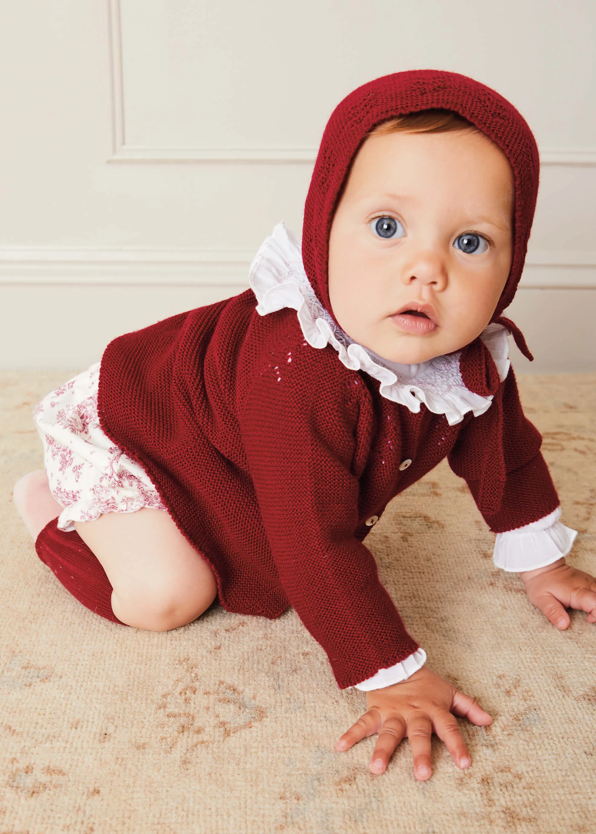 Openwork Bonnet in Burgundy (S-L)