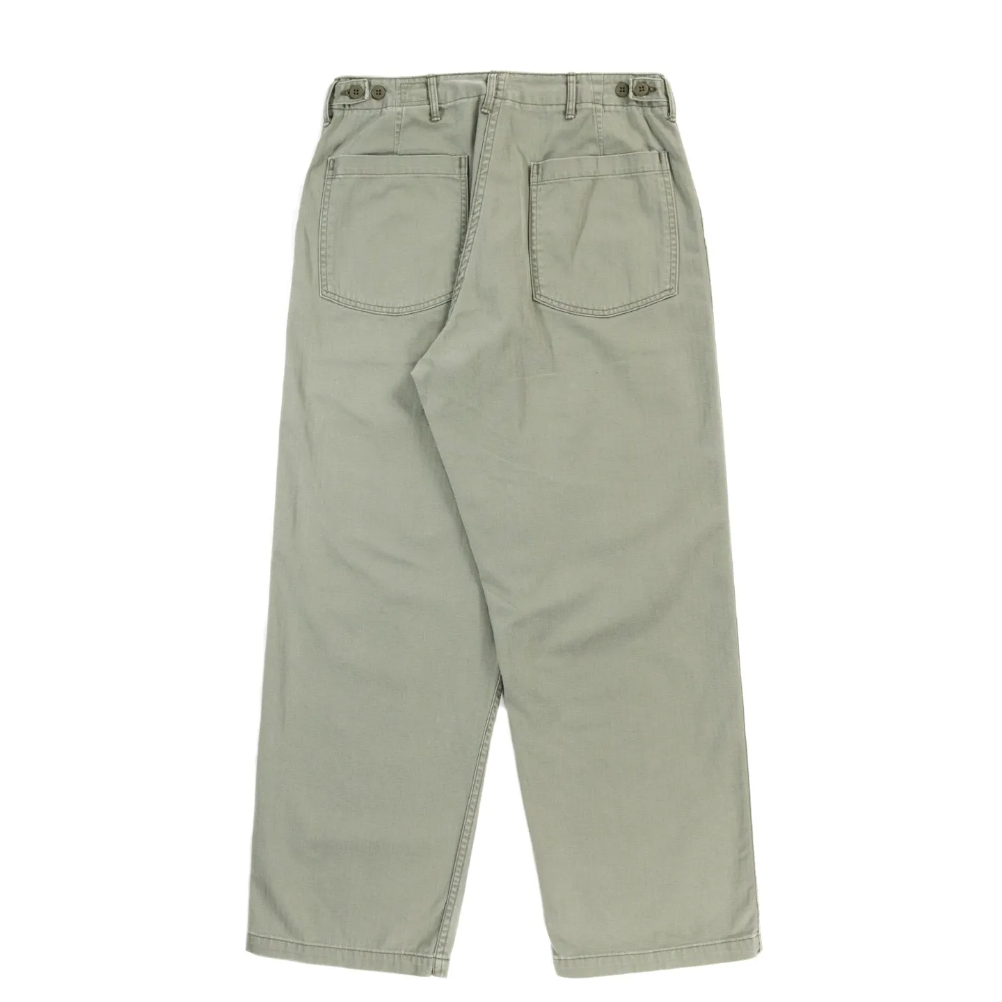 ORSLOW HERRINGBONE SUMMER FATIGUE PANTS GREEN