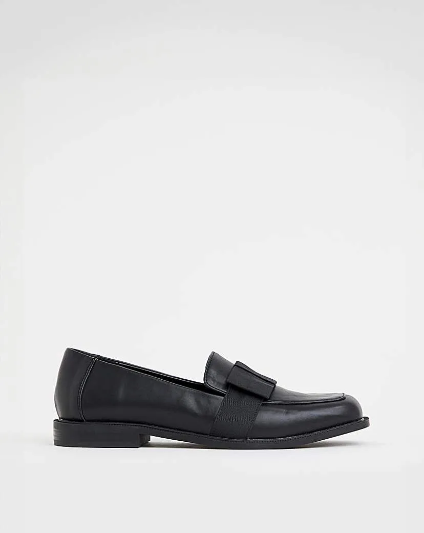 Oversize Bow Loafer Shoes Ex Wide Fit