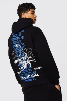 Oversized Homme Back Print Hoodie | boohooMAN UK