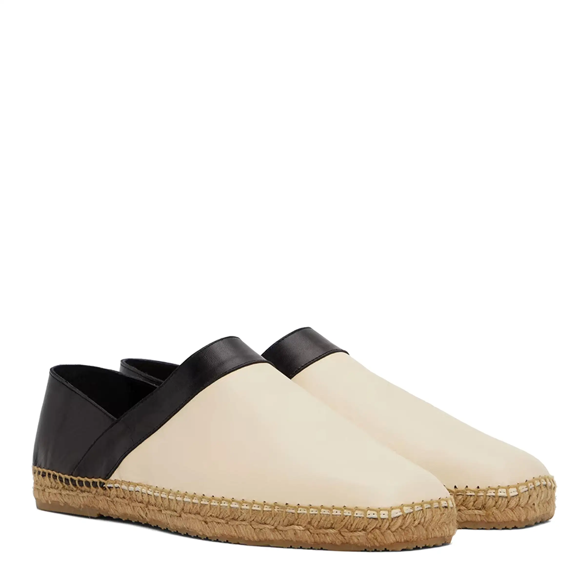 Paneled Espadrilles, Beige/Black