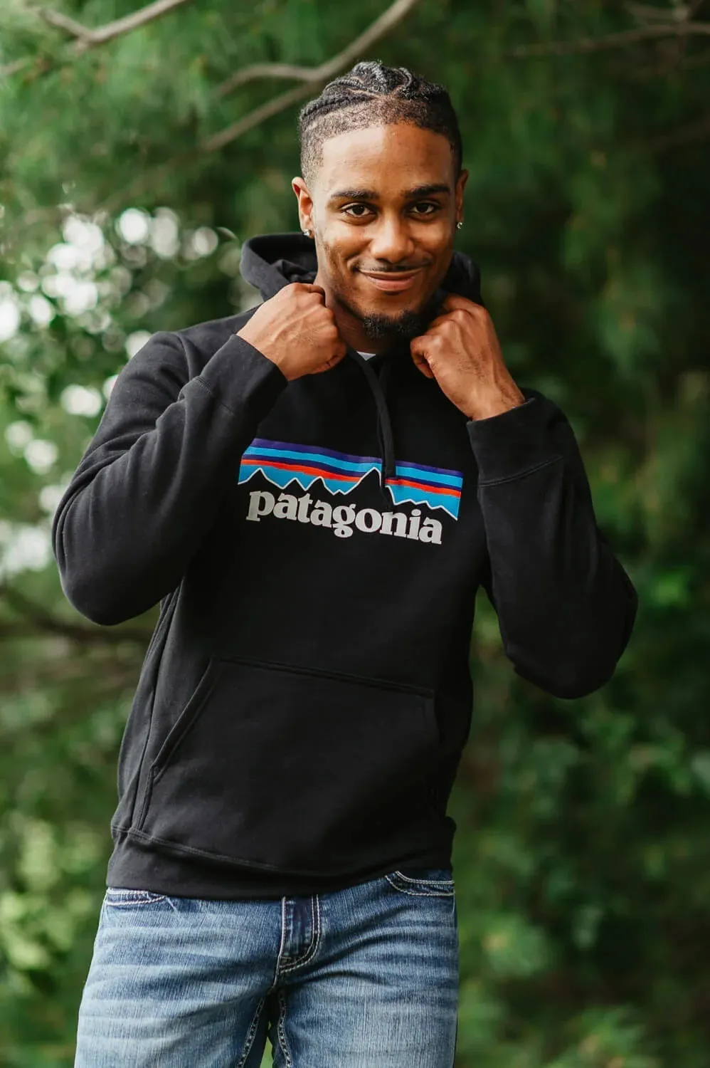 Patagonia  |Unisex Plain Logo Outdoor Hoodies